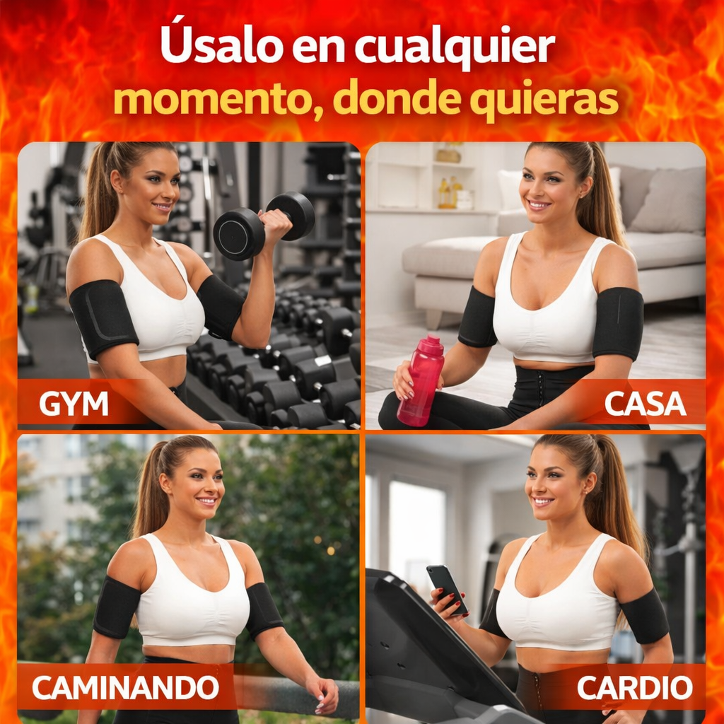 MoldeaBrazos Pro -Bandas Moldeadoras Efecto Sauna