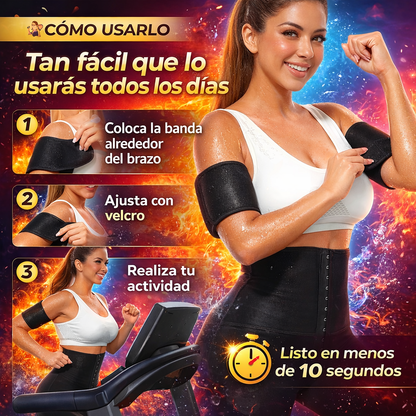 MoldeaBrazos Pro -Bandas Moldeadoras Efecto Sauna