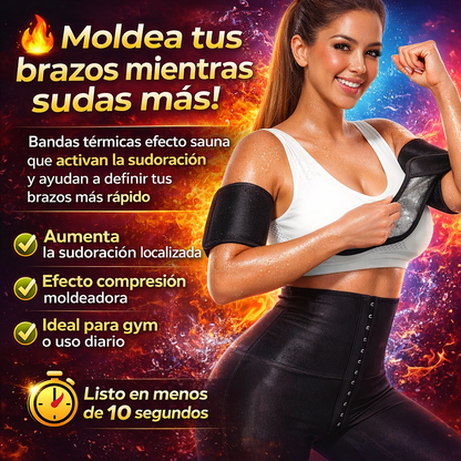 MoldeaBrazos Pro -Bandas Moldeadoras Efecto Sauna