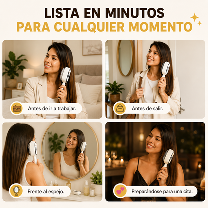 Lissia™ | Cepillo Alisador Iónico — Cabello Liso y Sin Frizz