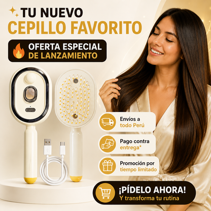 Lissia™ | Cepillo Alisador Iónico — Cabello Liso y Sin Frizz