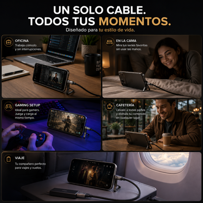 KickCable Pro™ Cable 3 en 1 Premium