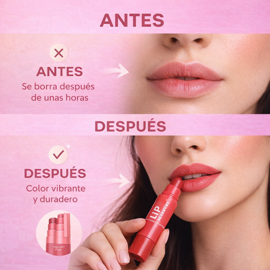 💄 MATTE VELVET CRAYON 4 EN 1