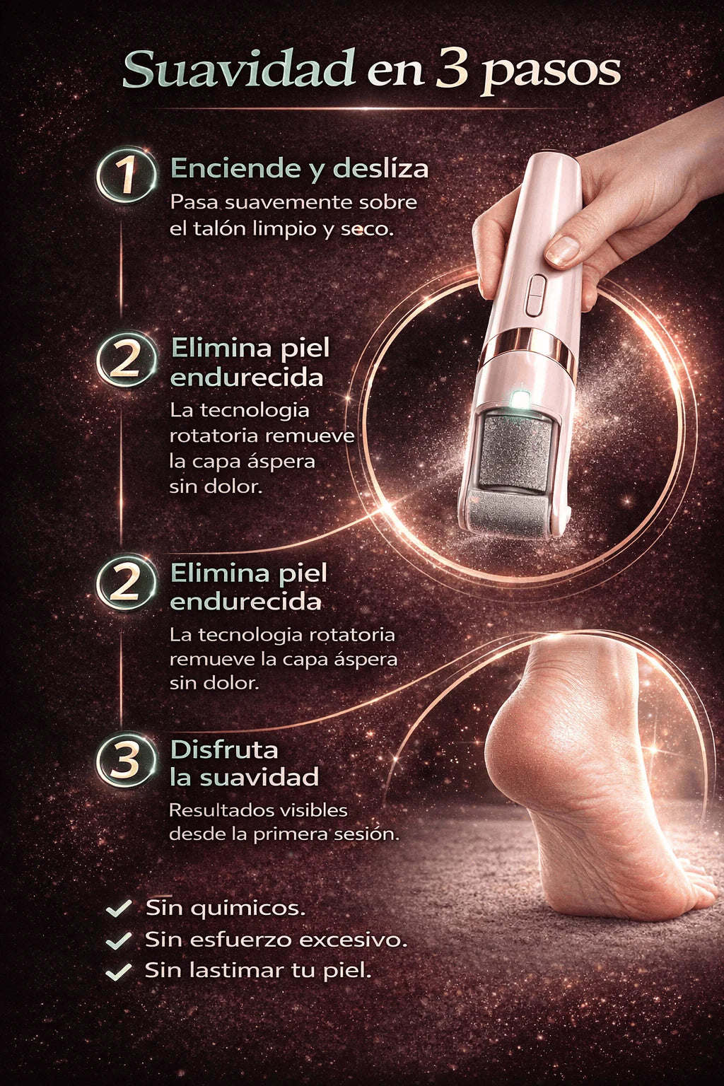 PediSoft™ | Removedor Eléctrico de Callos Recargable